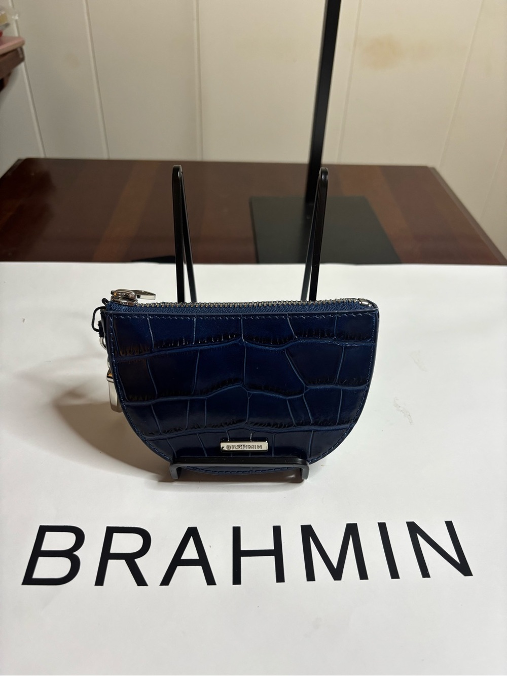 Brahmin Britt Heavenly Blue Lumeria with Silver Toned Hardware